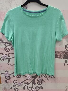 croft & barrow Mint Green Short Sleeve Crewneck Tee